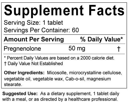 Pregnenolone 50 Micronized Lipid Matrix