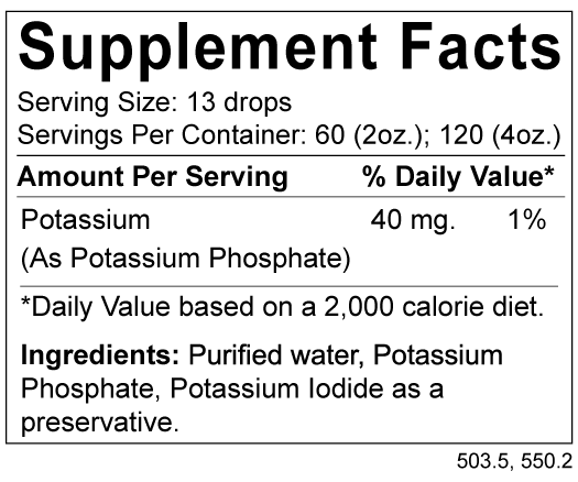 Potassium #1  - Liquid Mineral