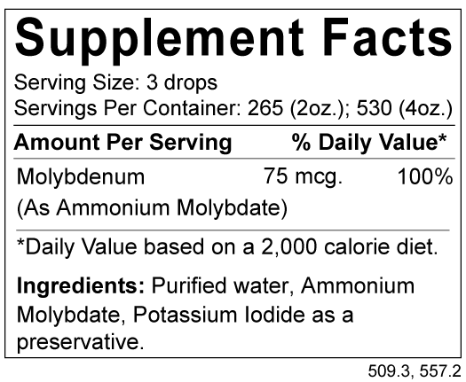 Molybdenum #7 - Liquid Mineral